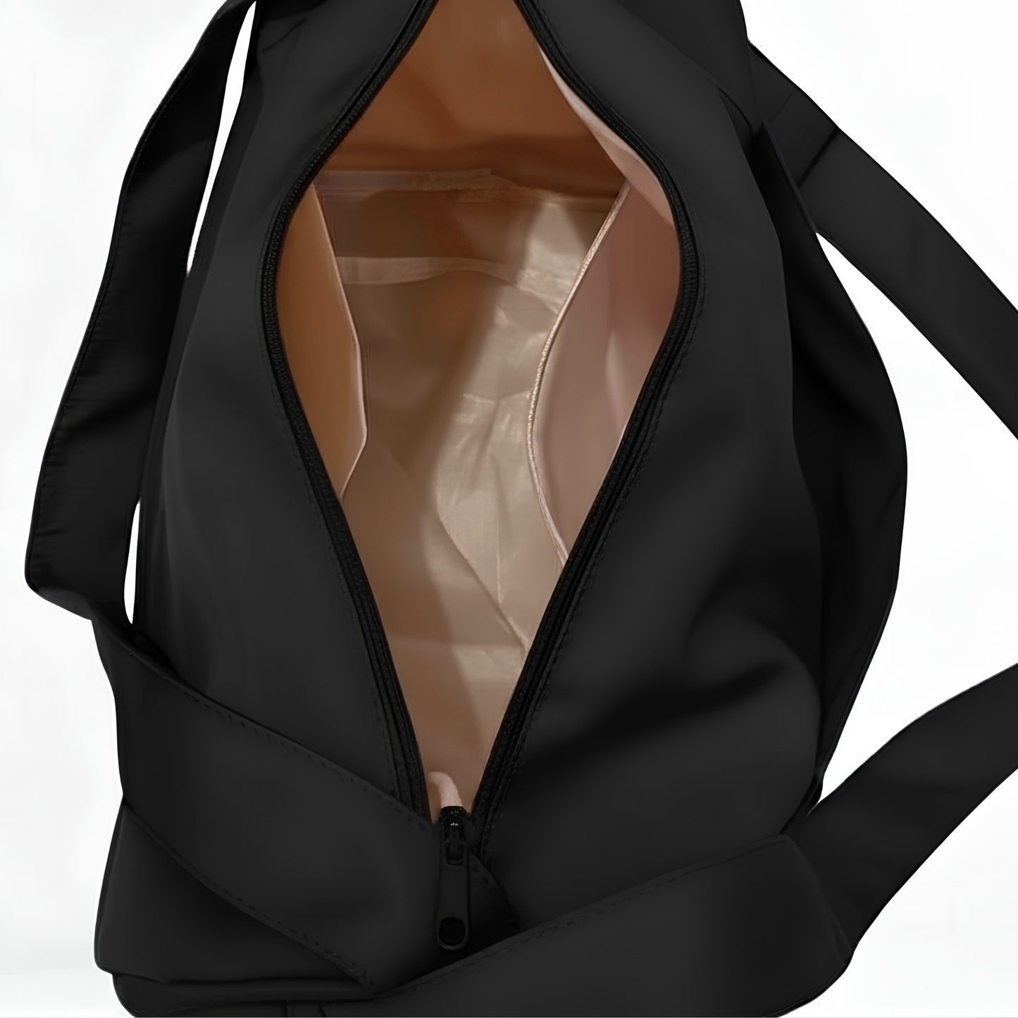 open black duffel bag